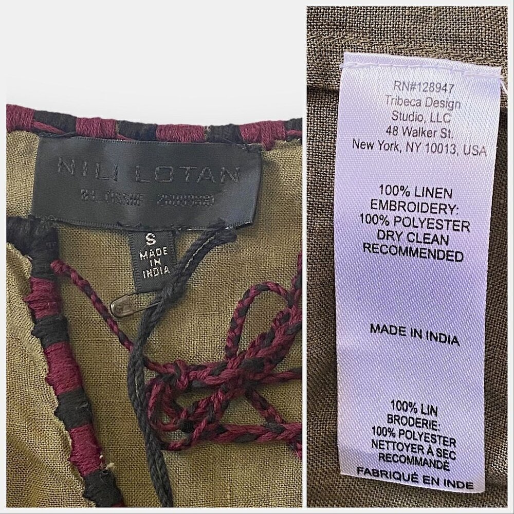 Nili Lotan Valencia Dress, Army Green, Size S, New with tag - Picture 6 of 16